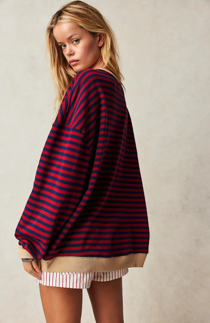 Frederika™ | Oversized stribet sweater