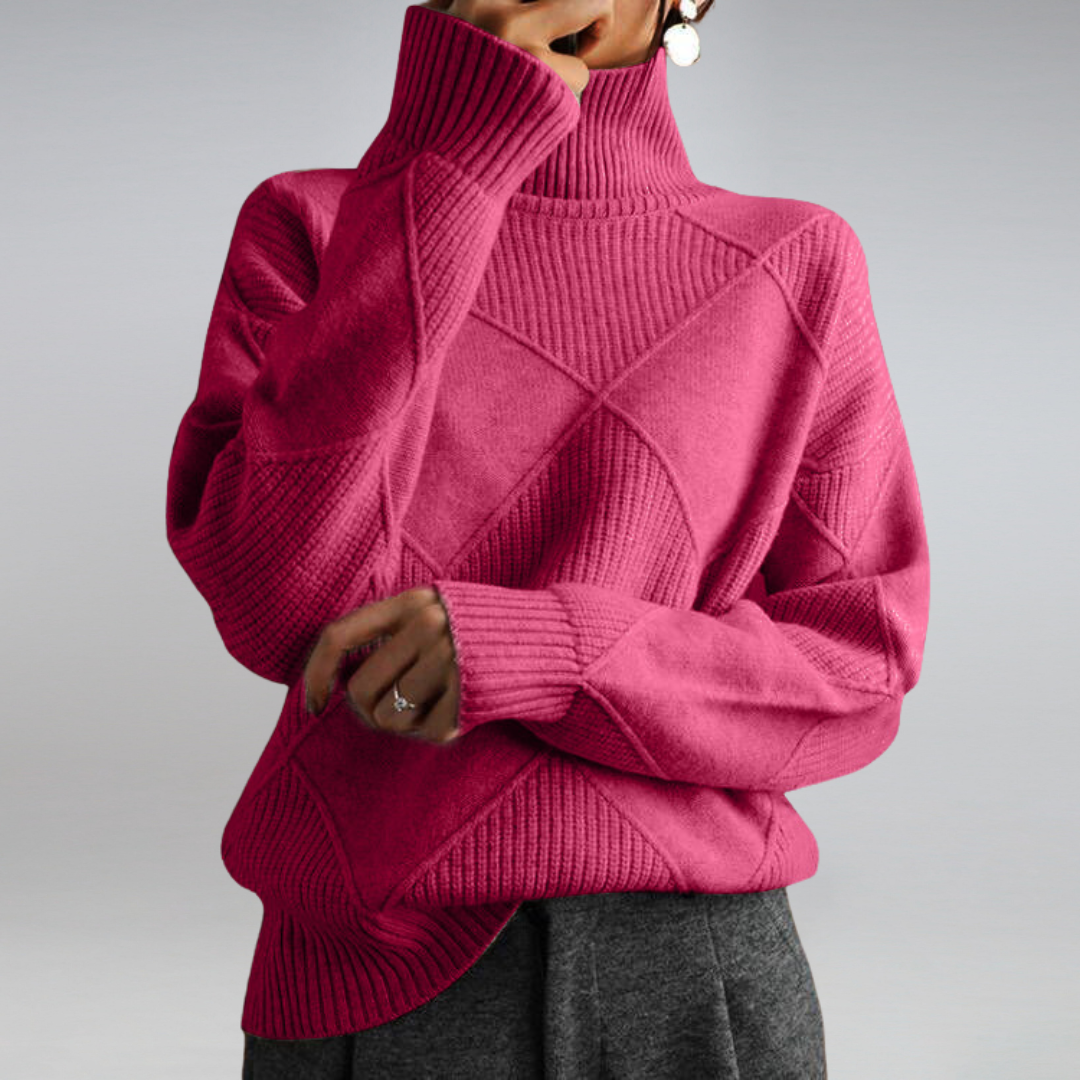 Frederika™ | Blød Rullekravesweater