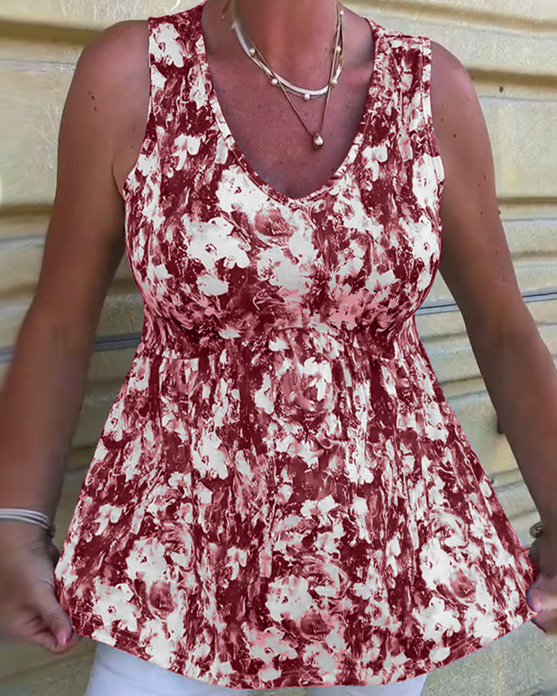Sexet ærmeløs tanktop med print