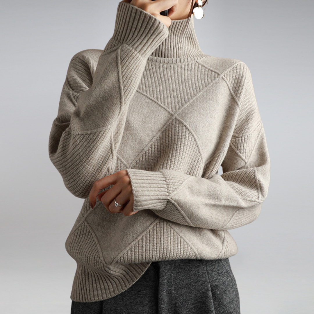 Frederika™ | Blød Rullekravesweater