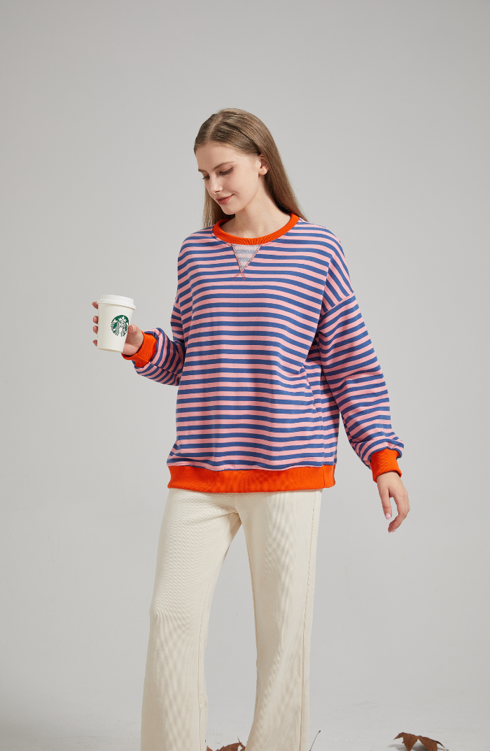 Frederika™ | Oversized stribet sweater