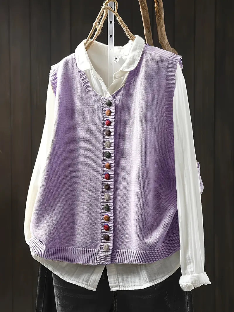 Frederika™ | Ærmeløs Strikket Vest