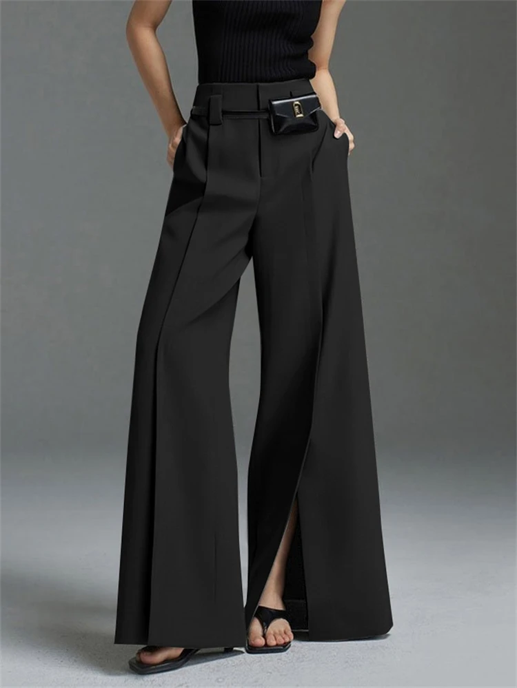 Frederika™ | Stilfulde Wide-Leg Bukser med Slids