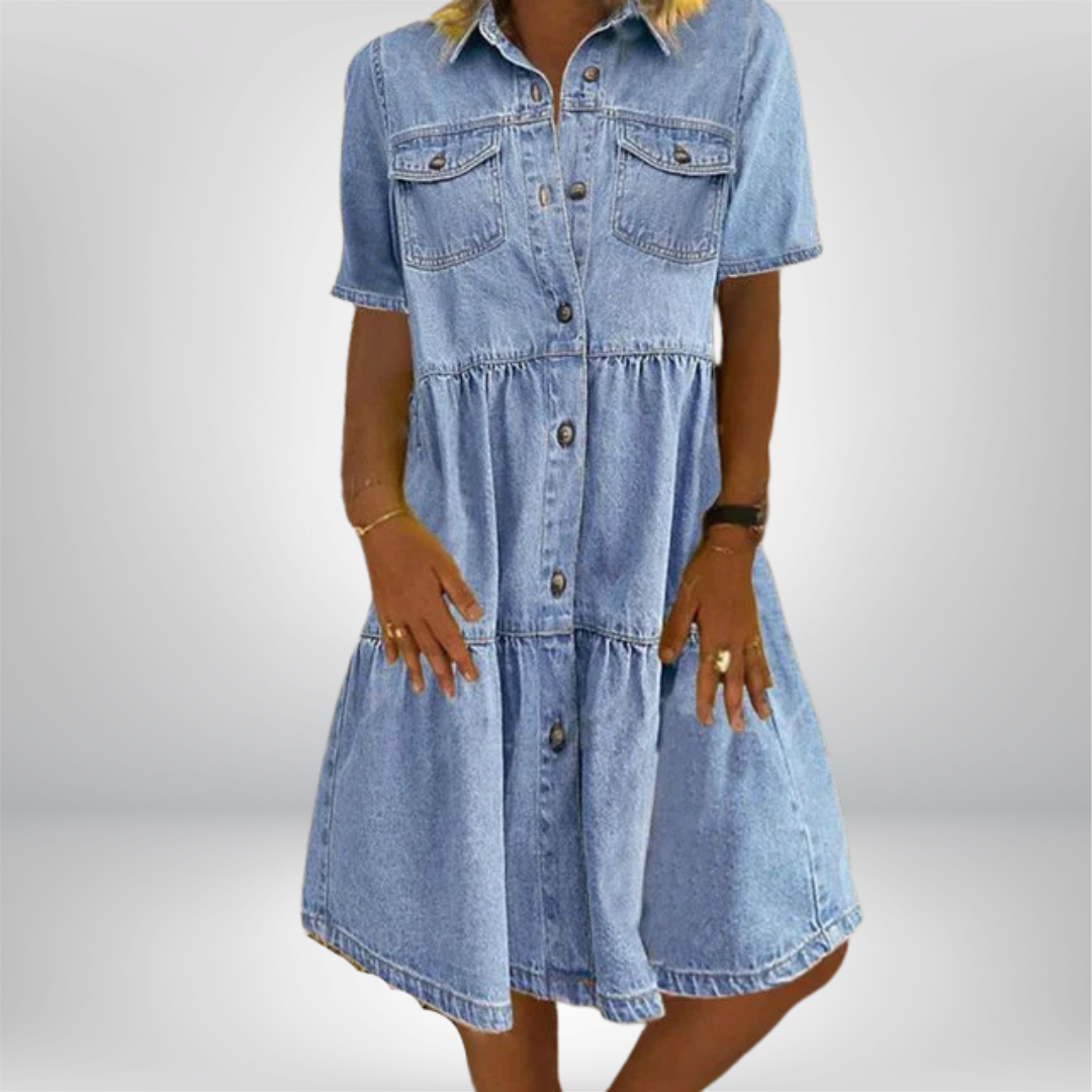 Frederika™ | Boho Denimkjole