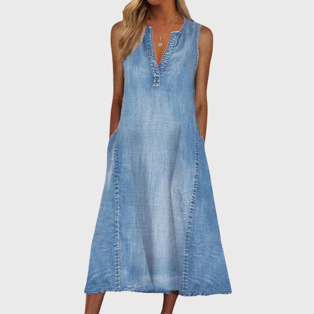 Frederika™ | Denim Comfort-Kjole
