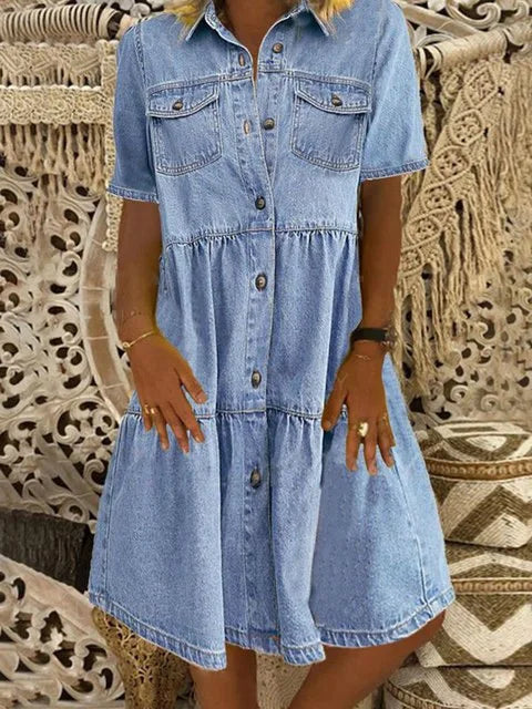 Frederika™ | Boho Denimkjole