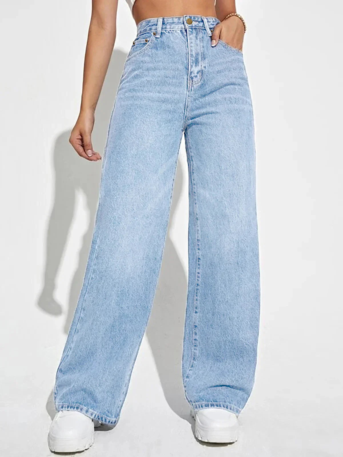 Frederika™ Jeans med vide ben