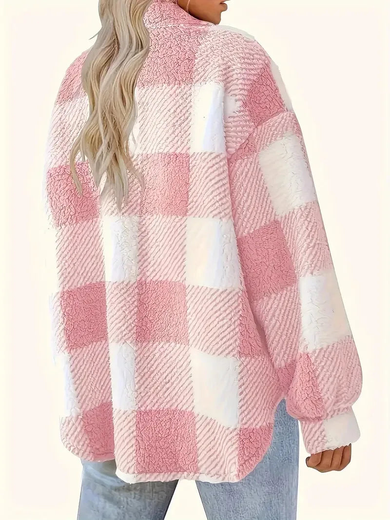 Frederika™ | Stilfuld Ternet Fleecejakke