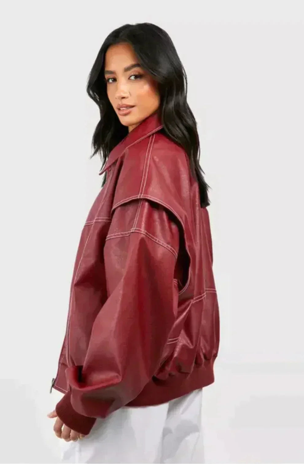 Frederika™ | Oversized Læderjakke