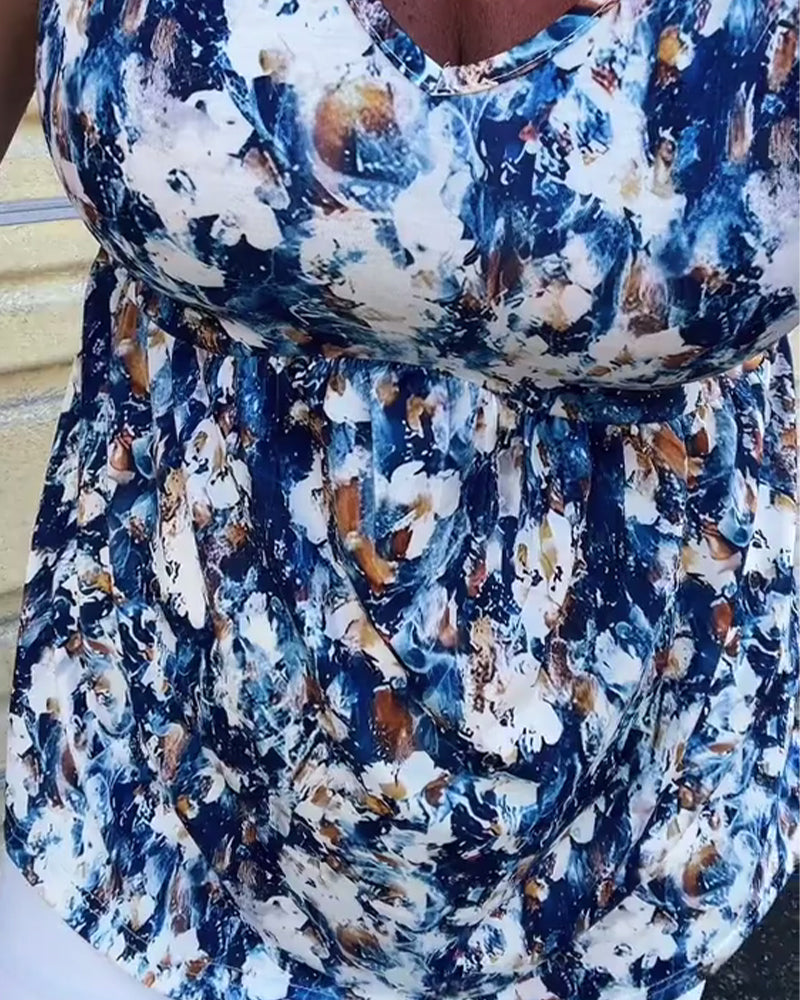 Sexet ærmeløs tanktop med print