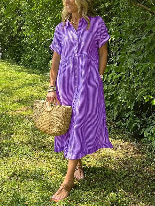 Frederika | elegant stribet kjole