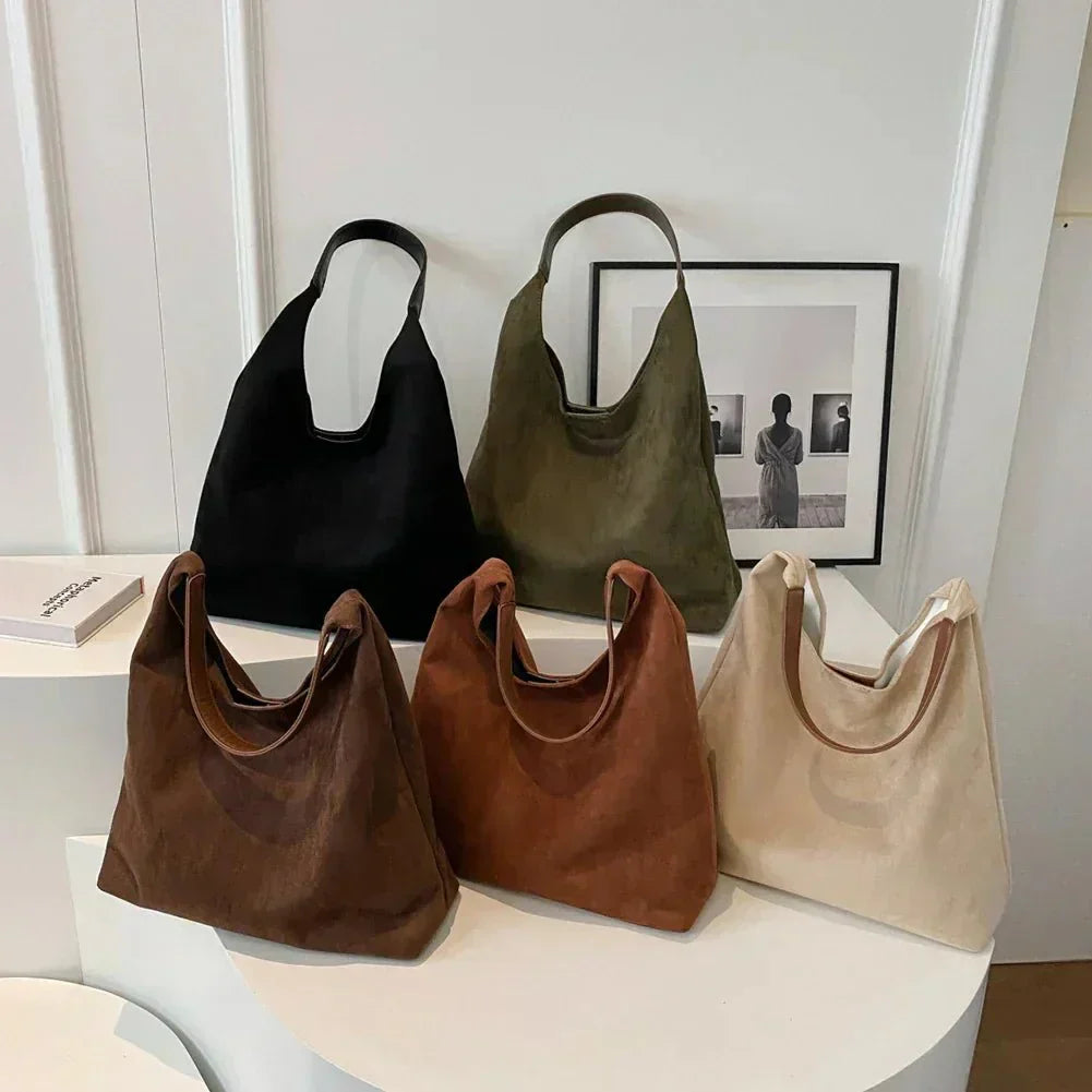 Frederika™ | Stilfuld Ruskind Tote Taske