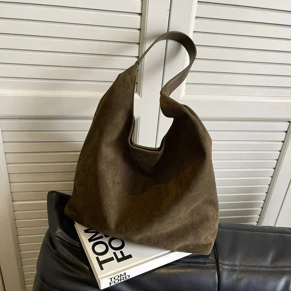 Frederika™ | Stilfuld Ruskind Tote Taske