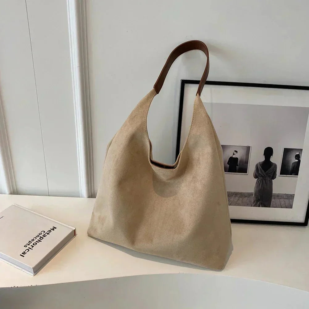 Frederika™ | Stilfuld Ruskind Tote Taske