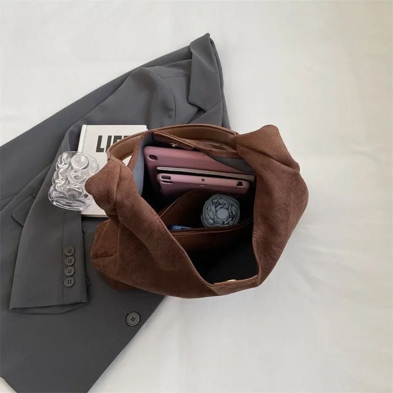 Frederika™ | Stilfuld Ruskind Tote Taske