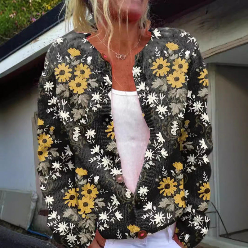 Frederika™ | Let cardigan med legende print