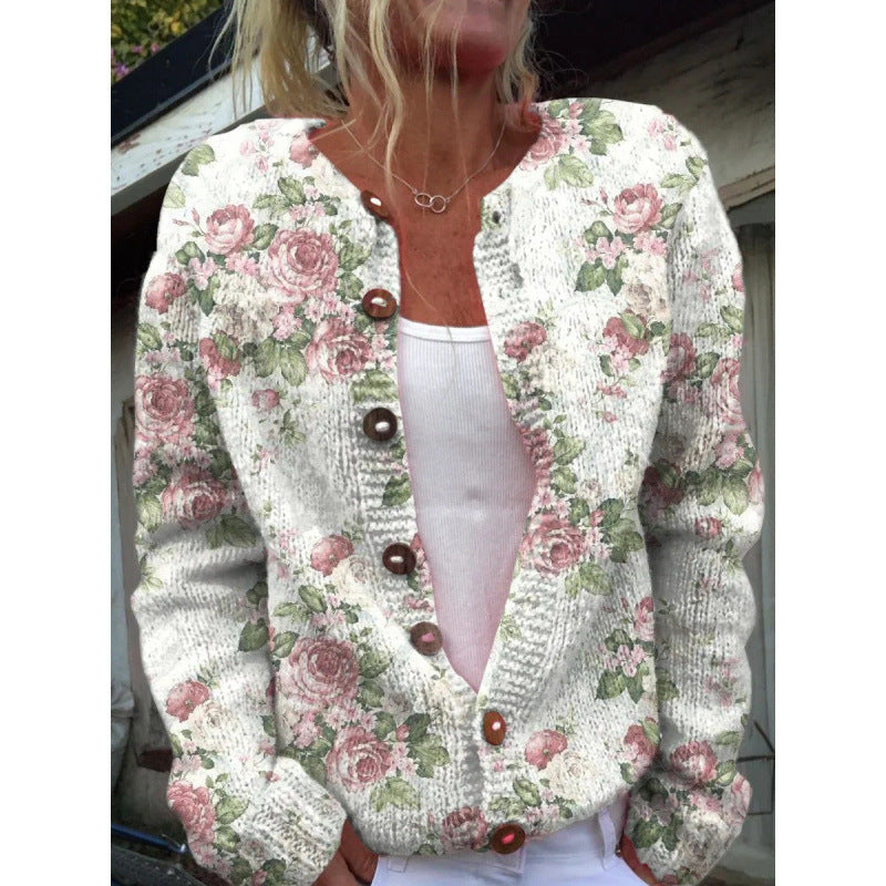 Frederika™ | Let cardigan med legende print