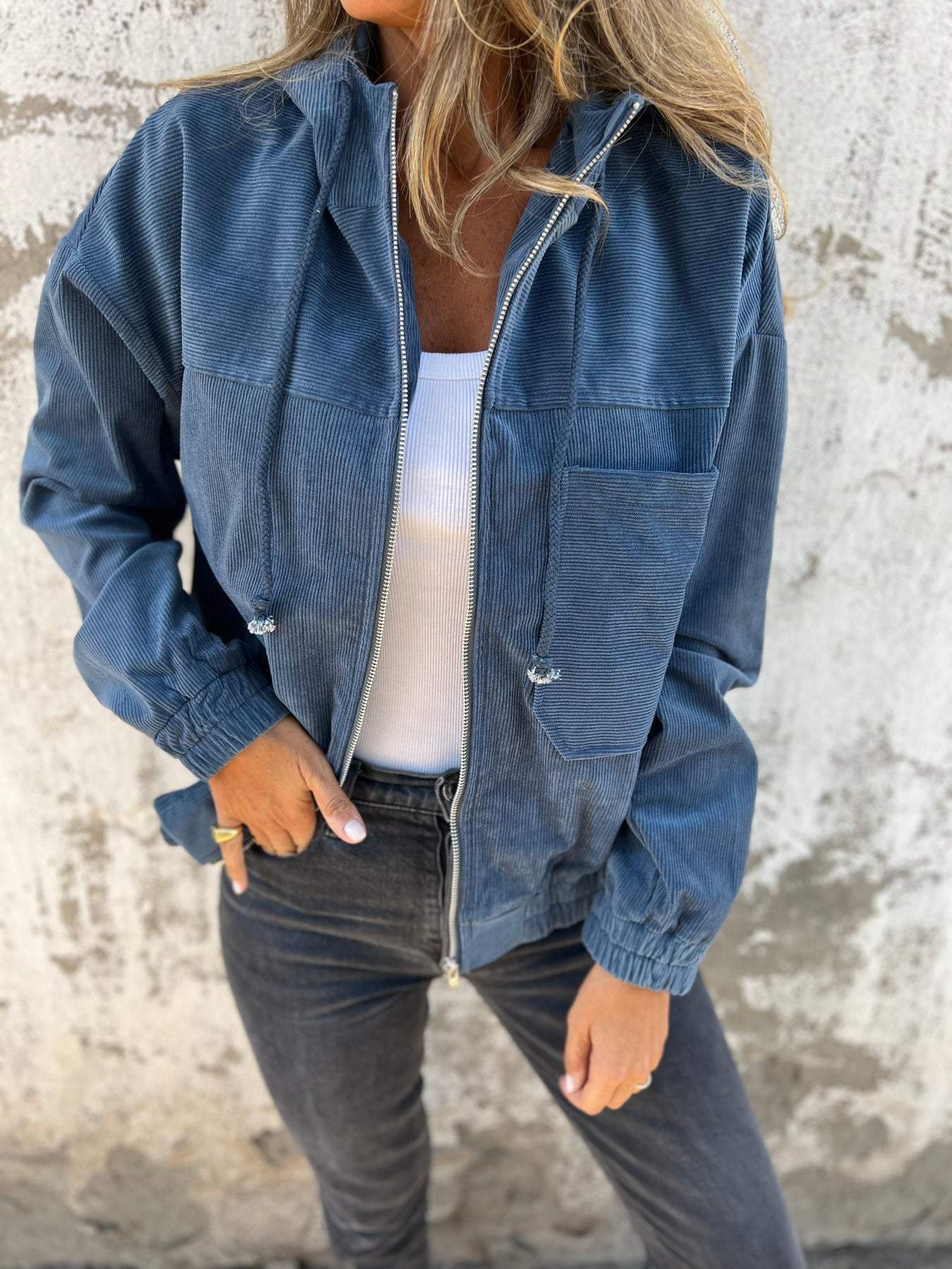 Frederika™ | Casual jakke med hætte og lynlås