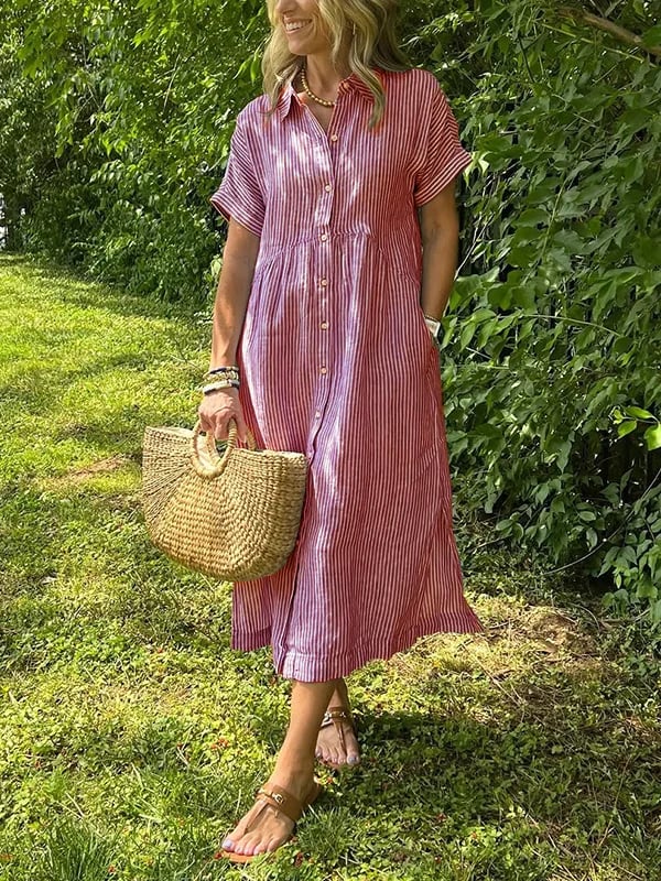 Frederika | elegant stribet kjole
