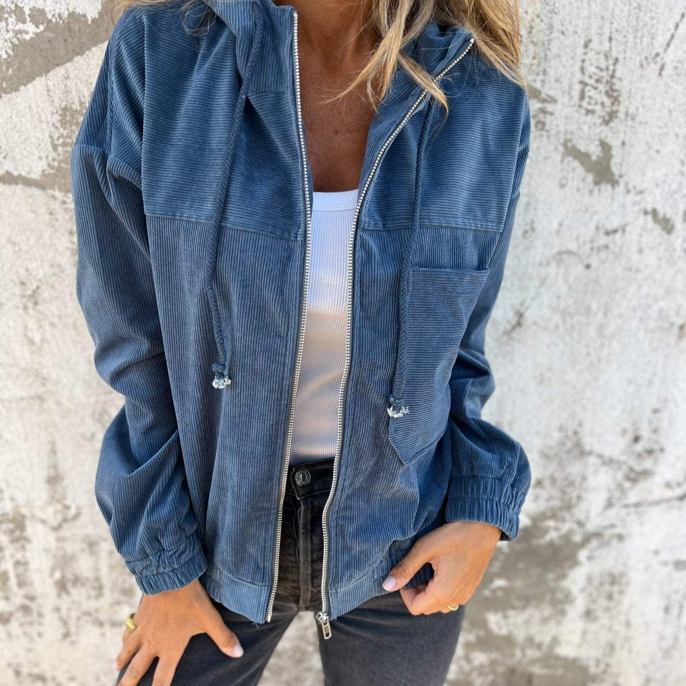 Frederika™ | Casual jakke med hætte og lynlås