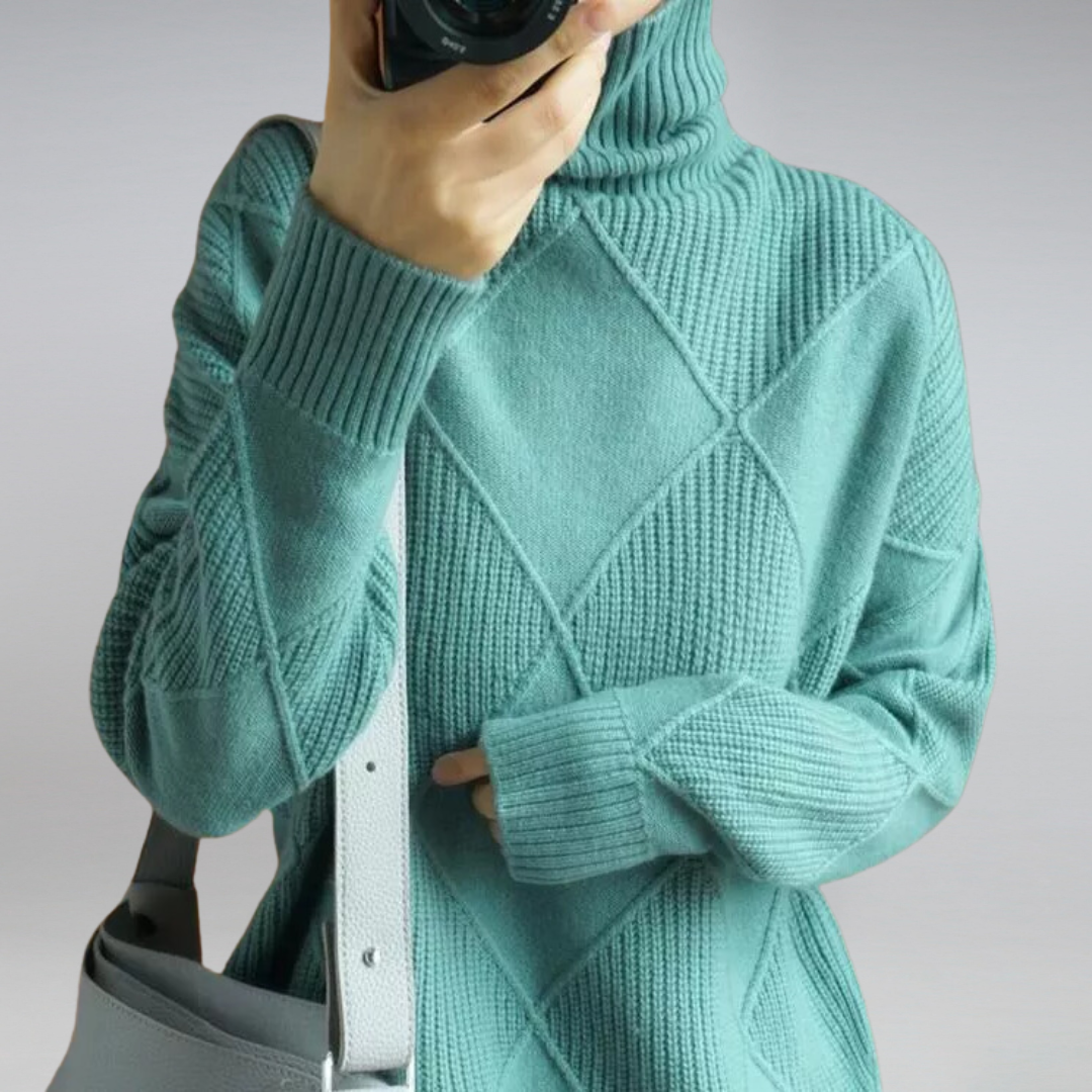 Frederika™ | Blød Rullekravesweater