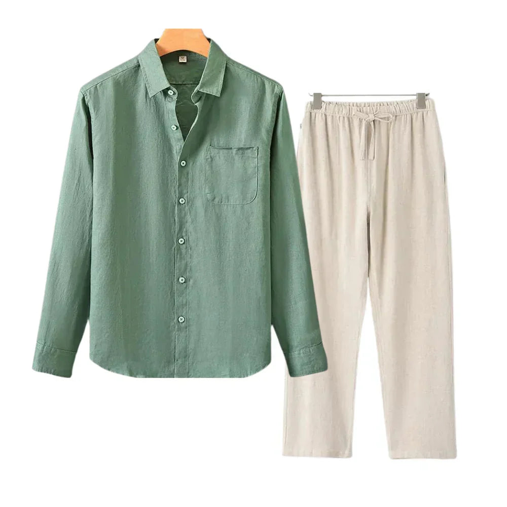 Frederik™ | Linned Combo Langærmet