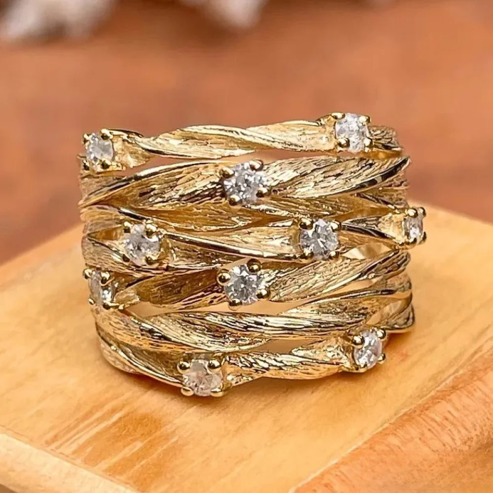 Retro Gylden Ring