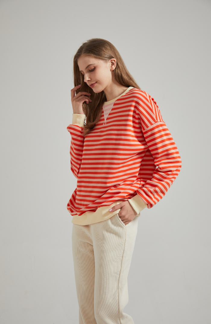 Frederika™ | Oversized stribet sweater