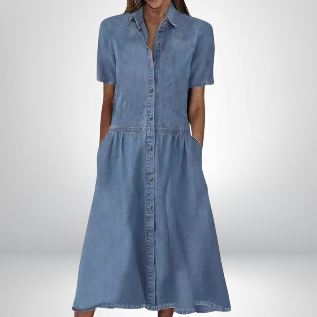 Frederika™ | Stilfuld Denimkjole
