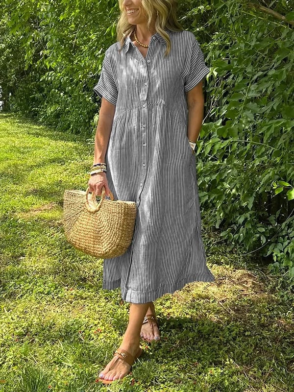 Frederika | elegant stribet kjole