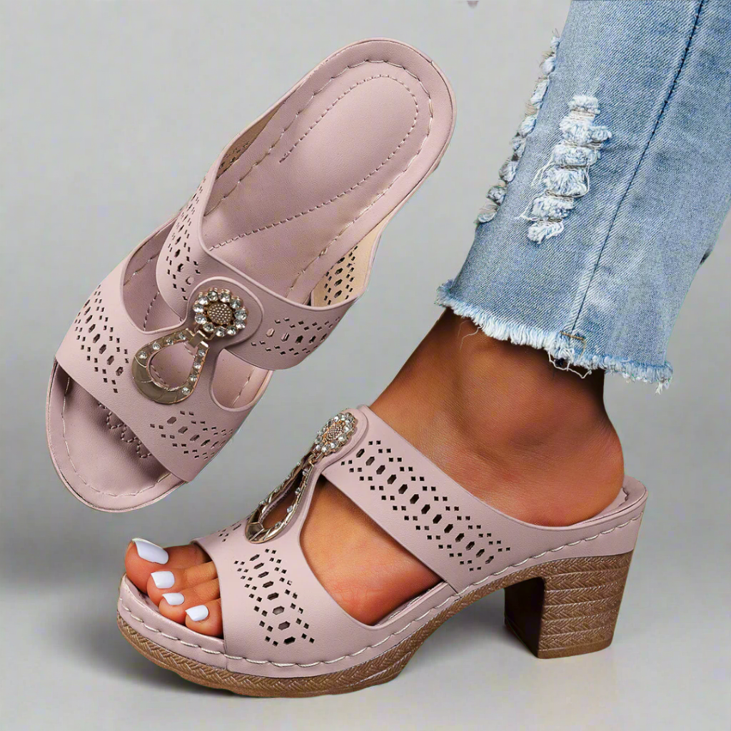 Frederika™ | Orthopædiske Sandaler med Strass-Komfort