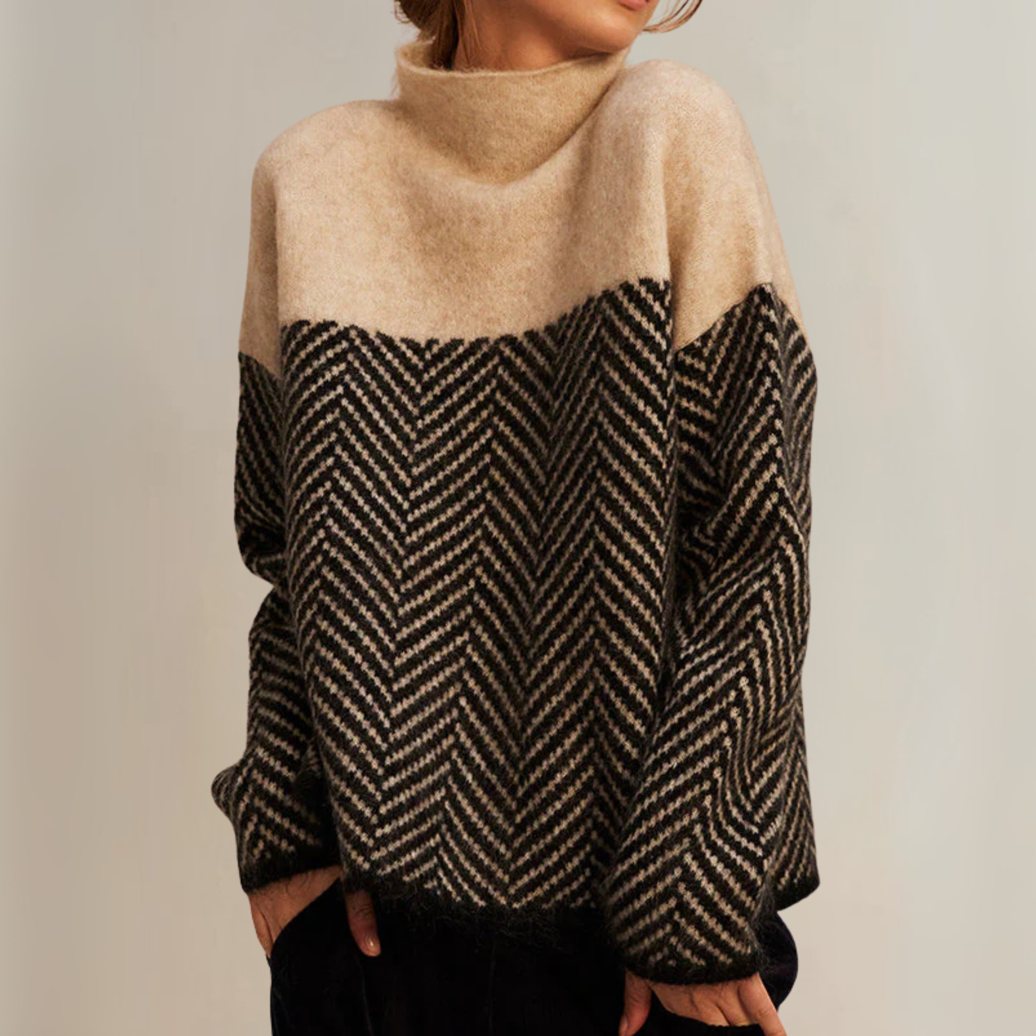 Frederika™ | Bomulds-rullekravesweater