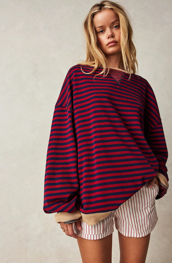 Frederika™ | Oversized stribet sweater