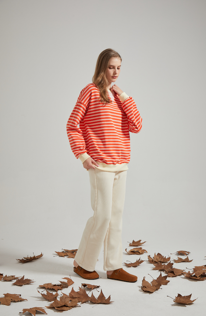 Frederika™ | Oversized stribet sweater