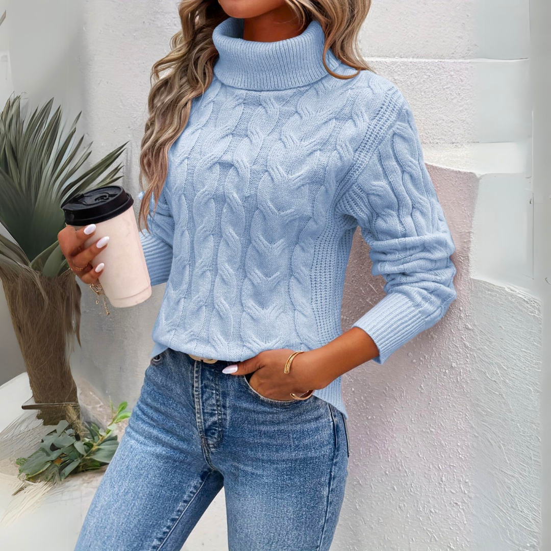 Frederika™ | Varm strikket dame-rullekrave