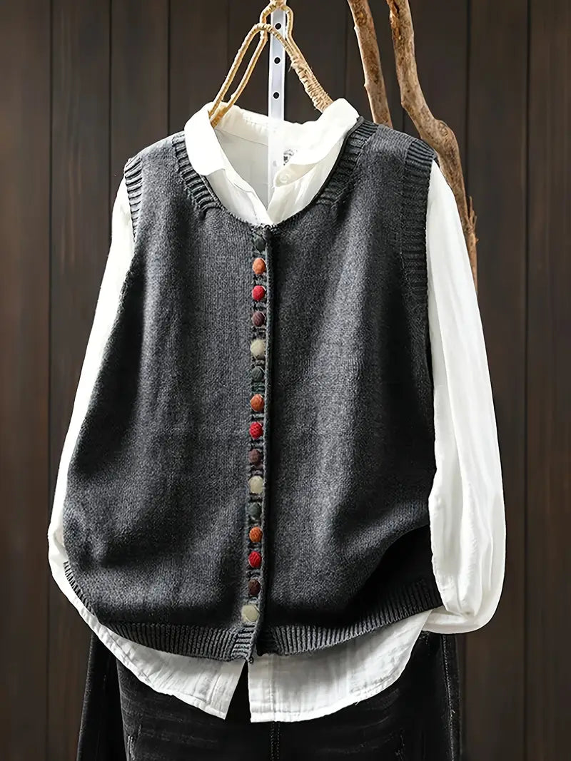 Frederika™ | Ærmeløs Strikket Vest