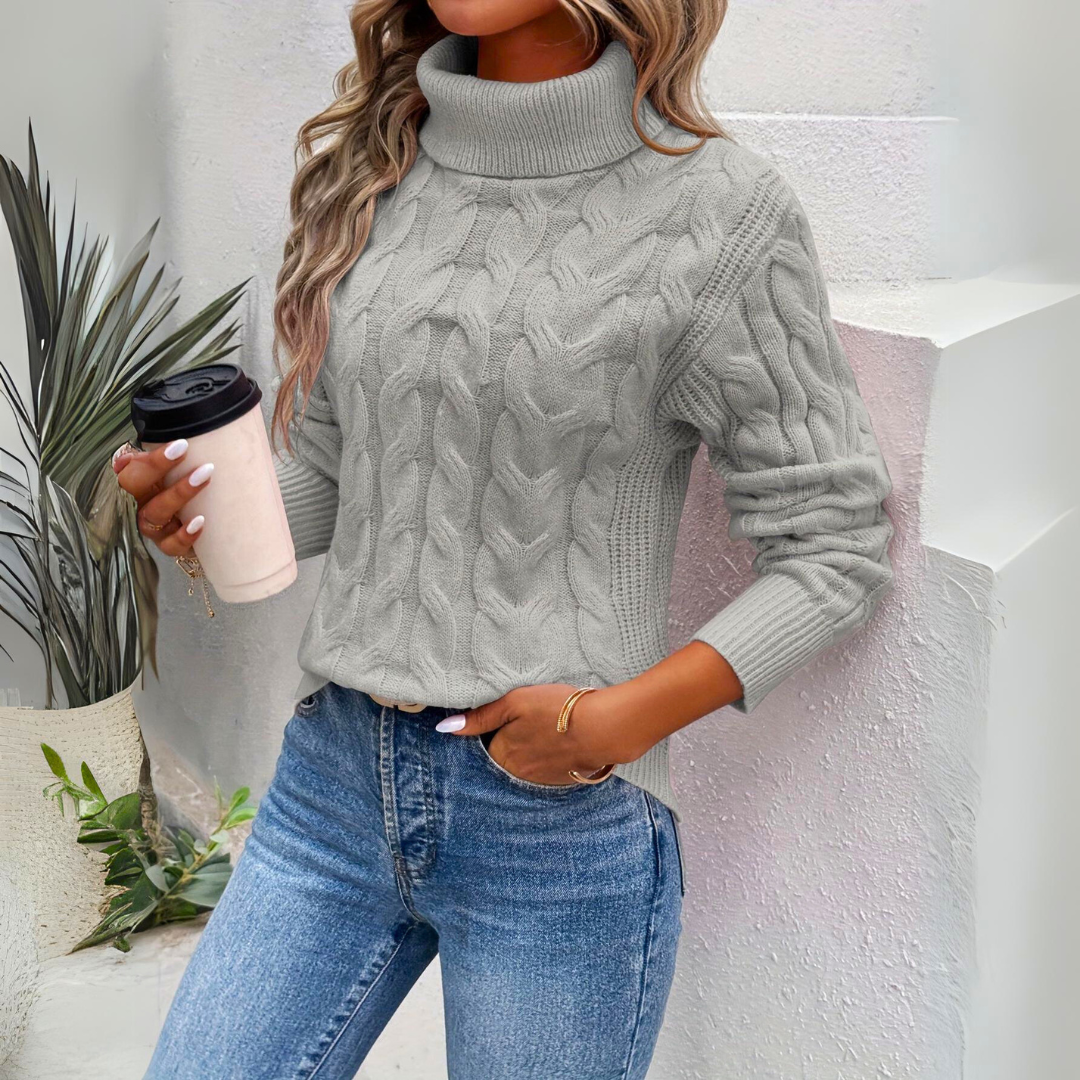 Frederika™ | Varm strikket dame-rullekrave