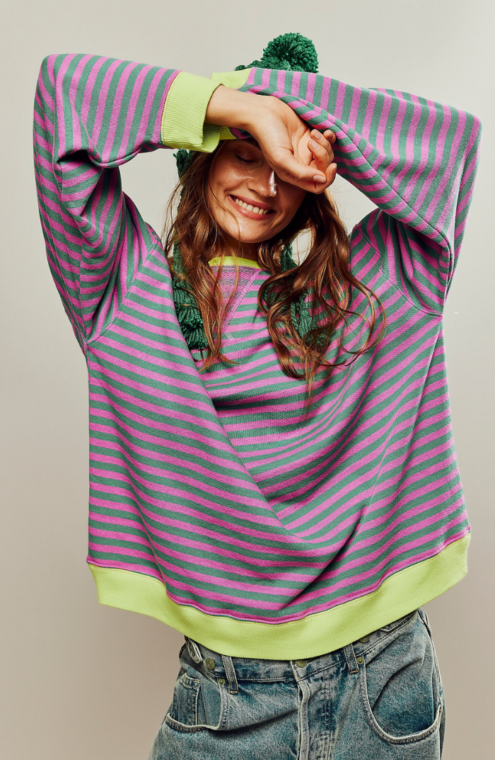 Frederika™ | Oversized stribet sweater