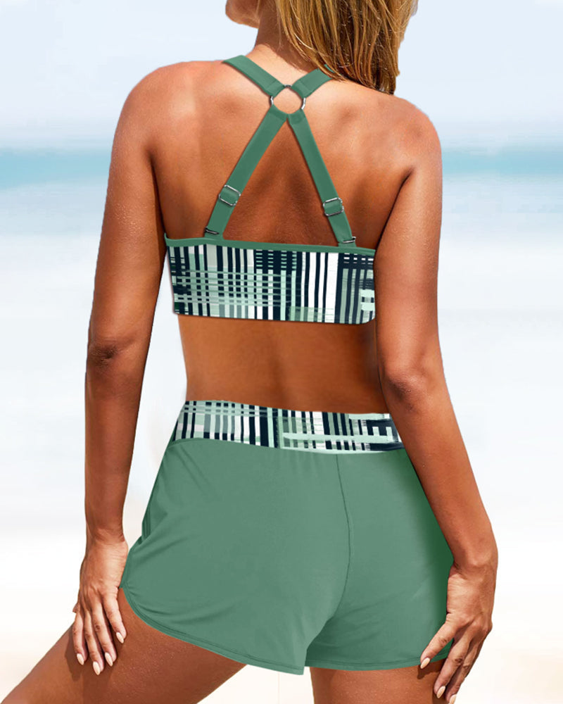 Janette - Høj Talje Ribbet Bikini