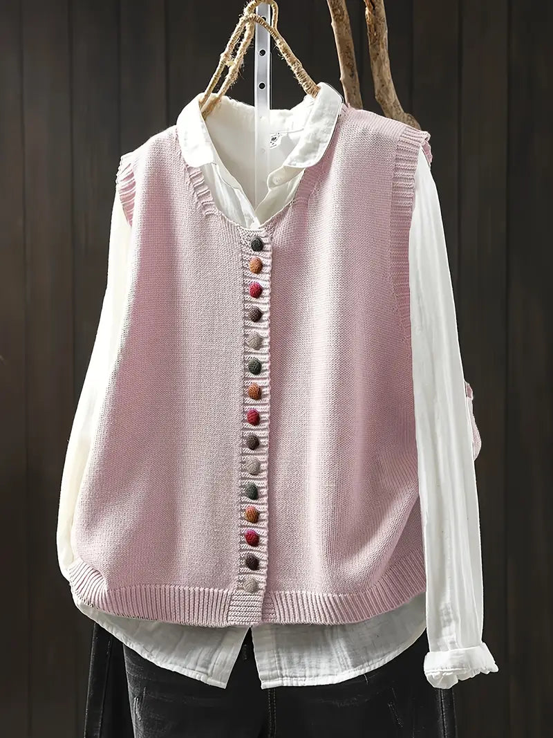 Frederika™ | Ærmeløs Strikket Vest