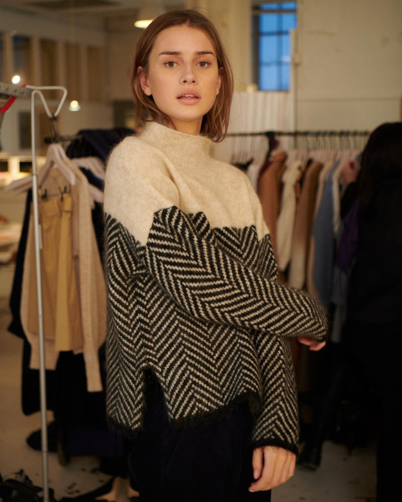 Frederika™ | Bomulds-rullekravesweater