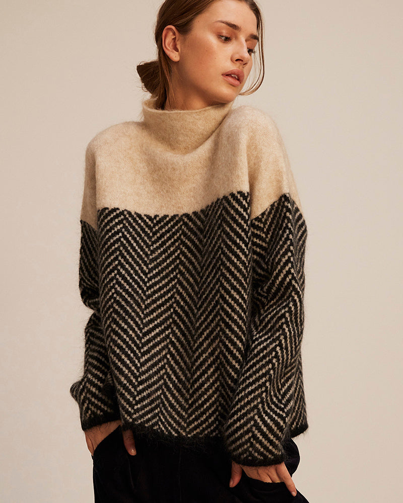 Frederika™ | Bomulds-rullekravesweater