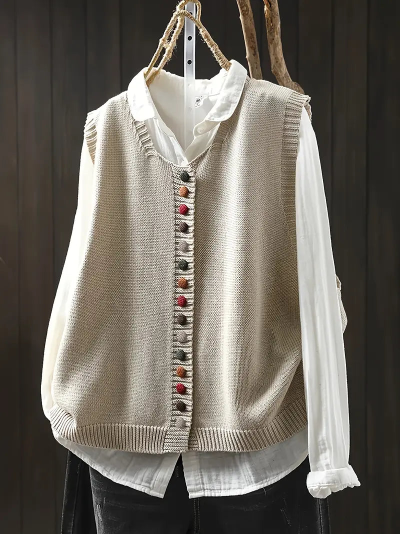 Frederika™ | Ærmeløs Strikket Vest