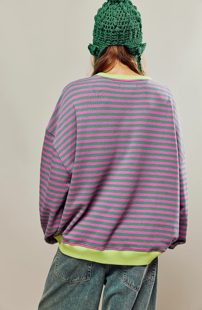 Frederika™ | Oversized stribet sweater