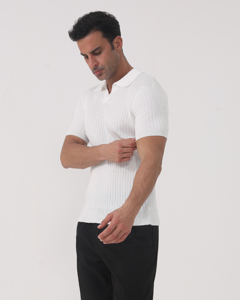Frederik - Ribbet bomulds-polo