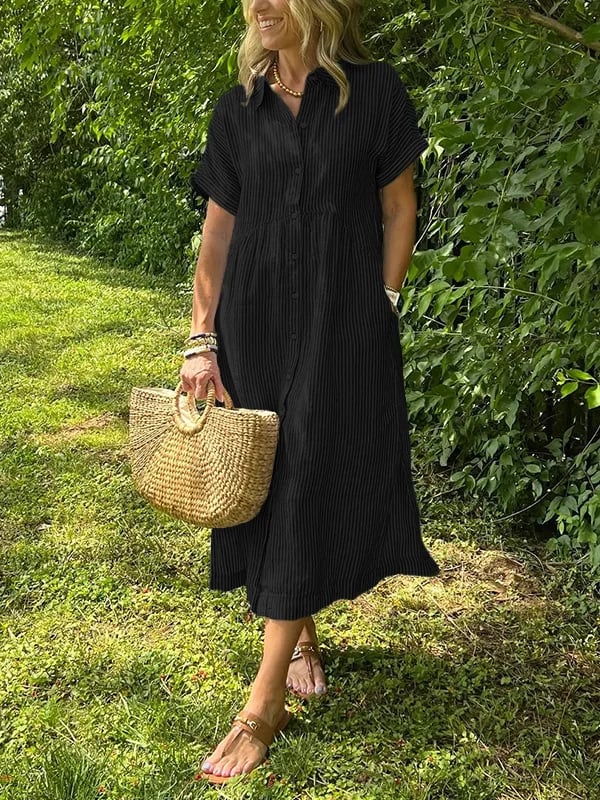 Frederika | elegant stribet kjole