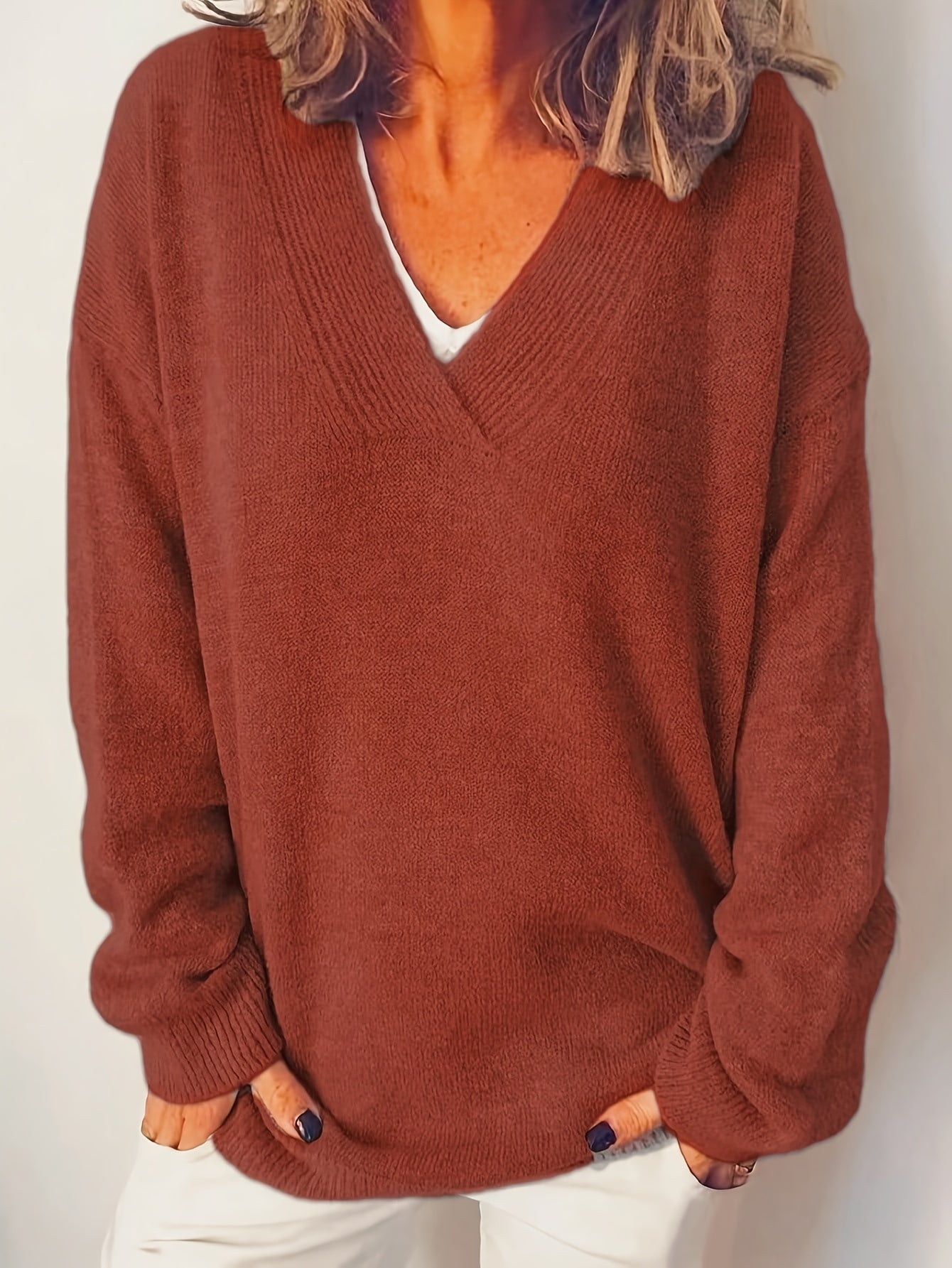 Frederika™ | Blød og Tidløs V-Hals Sweater