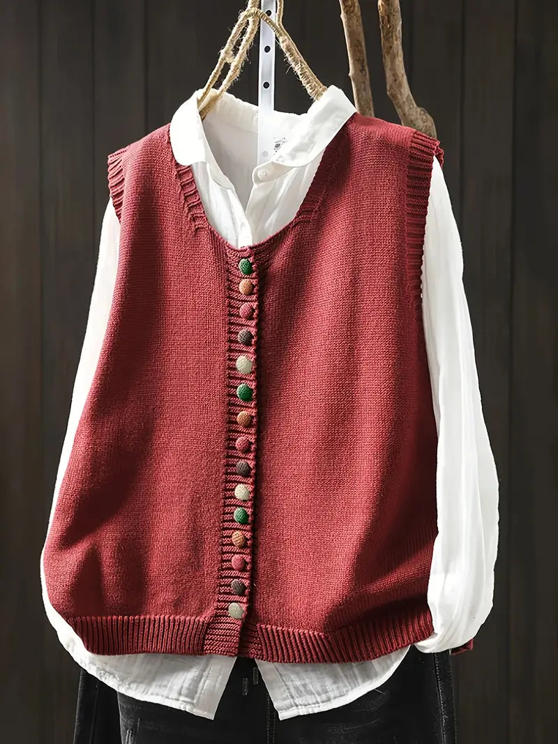 Frederika™ | Ærmeløs Strikket Vest