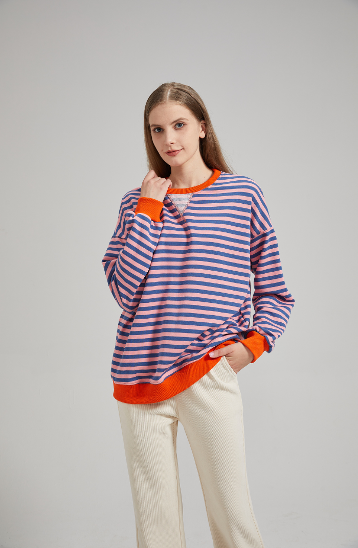 Frederika™ | Oversized stribet sweater