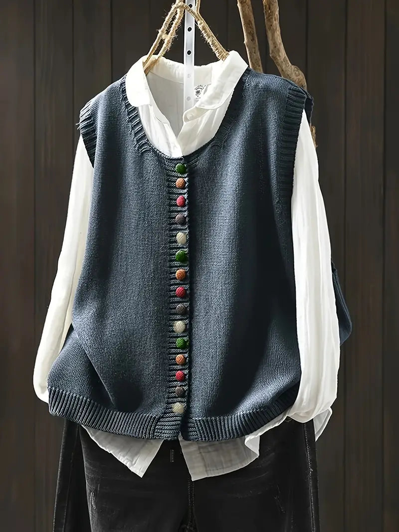 Frederika™ | Ærmeløs Strikket Vest